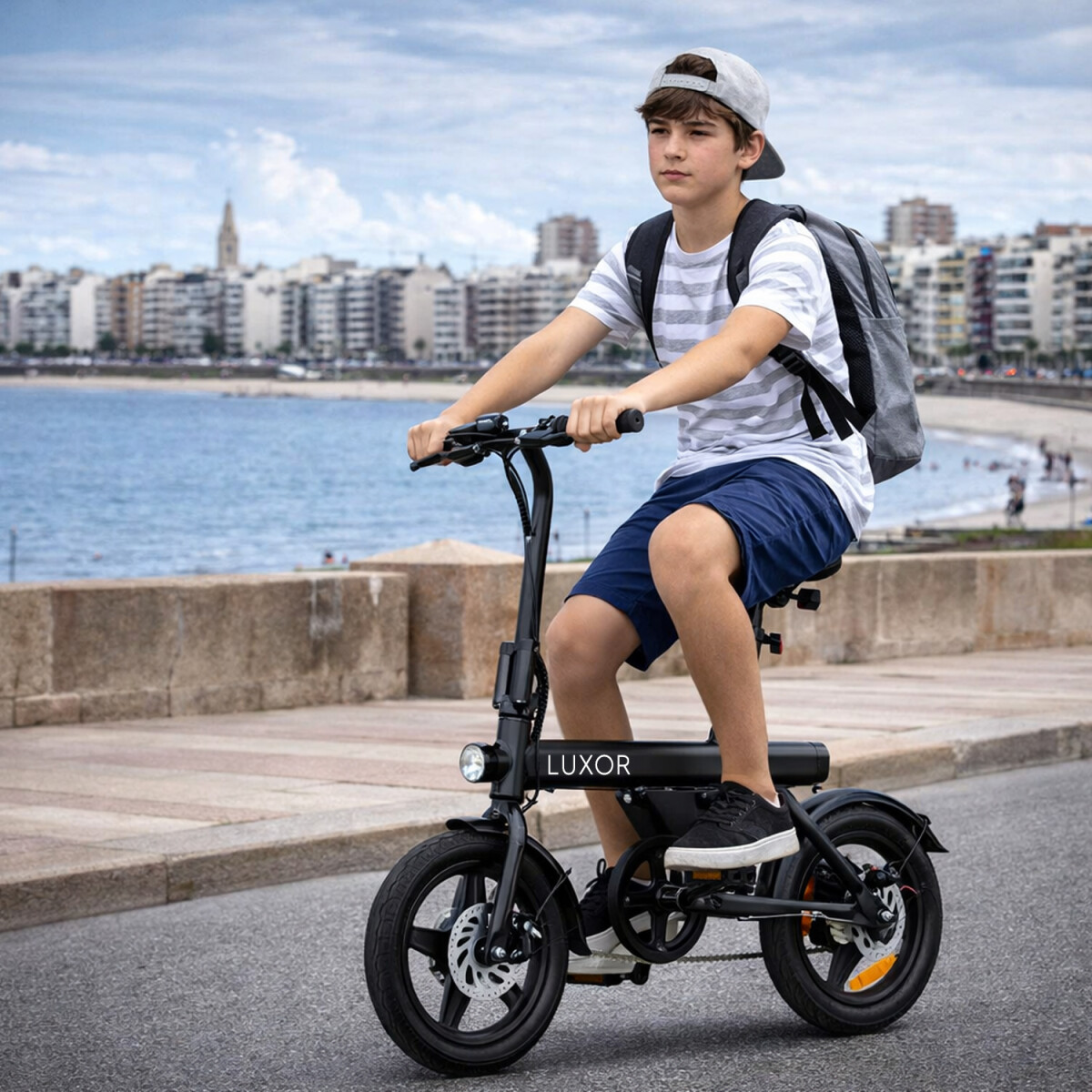 Bicicleta Eléctrica Luxor Eb9 Rodado 16" 350w 120kg - BICICLETA ELECTRICA LUXOR EB9 350W 