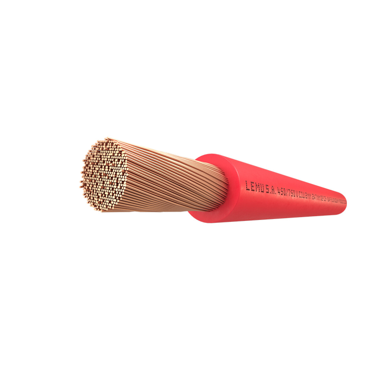 Cable plástico flexible unipolar 3mm² rojo - L94342F 