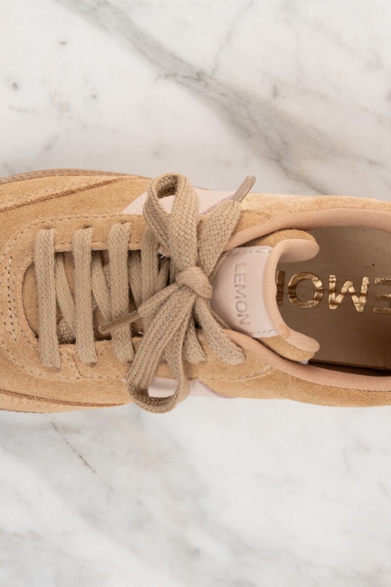 Zapatilla Gamuza Combinada Mocha