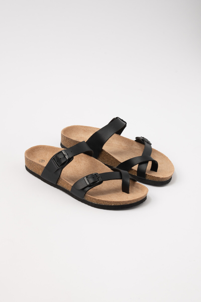 Sandalias Tiras - Negra 