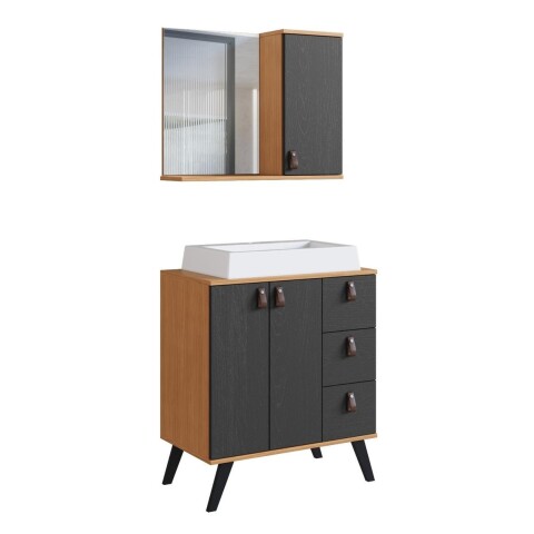 Mueble Baño London Incluye Bacha Y Espejo Madera Premium ® Mueble Baño London Incluye Bacha Y Espejo Madera Premium ®