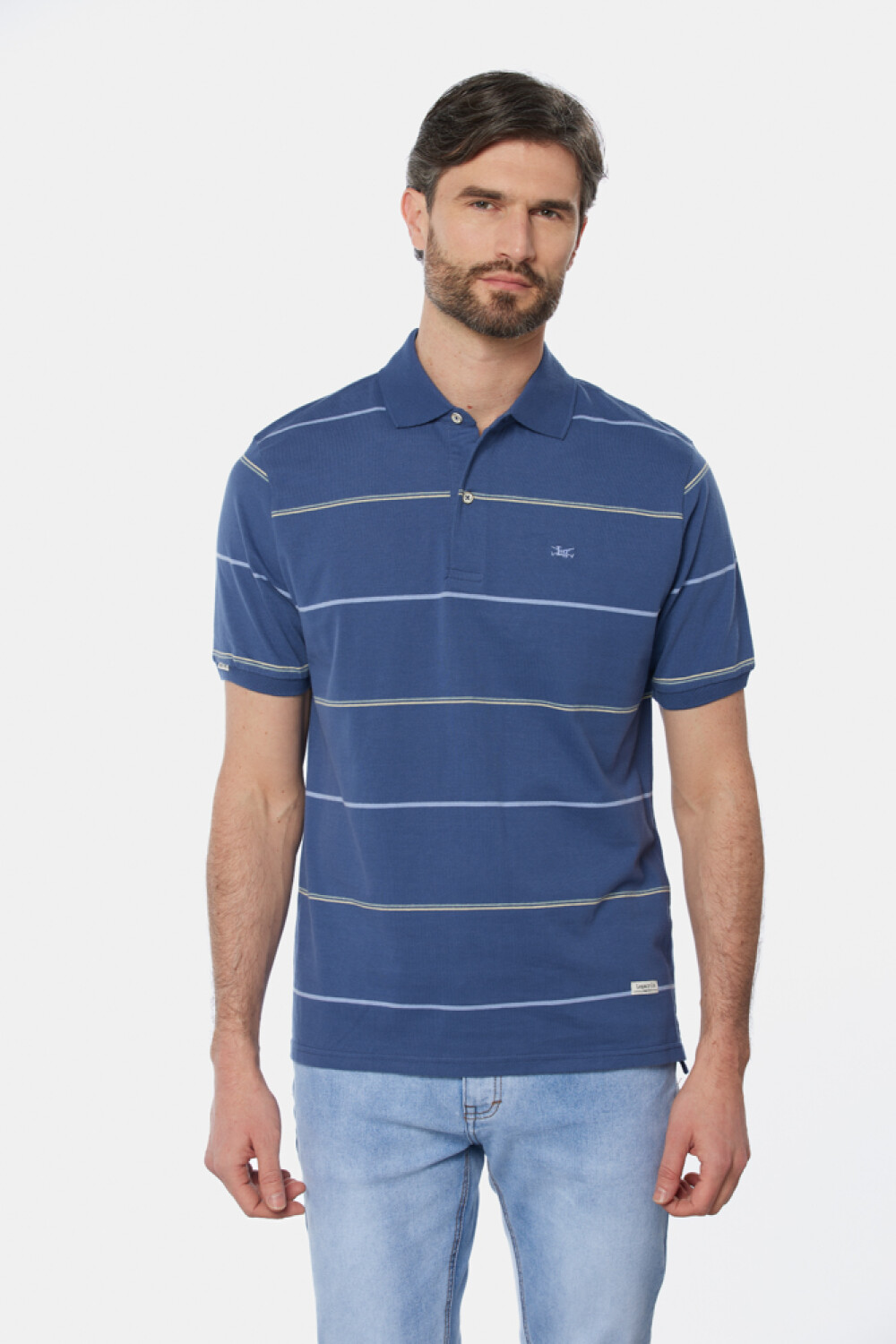 POLO JERSEY RAYADA Azul