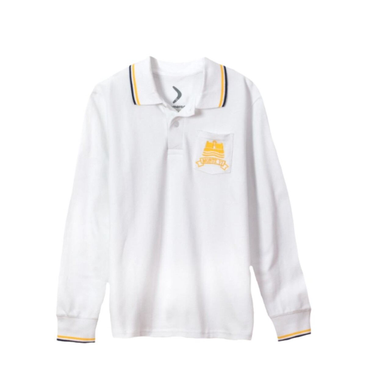 Remera Polo manga larga Monte VI Blanco