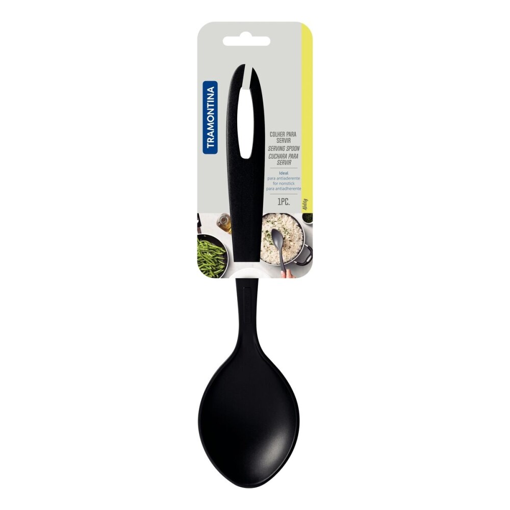 Cuchara para Servir Caldo Tramontina Ability – Negra ABILITY CUCHARA PARA SERVIR CALDO NEGRO