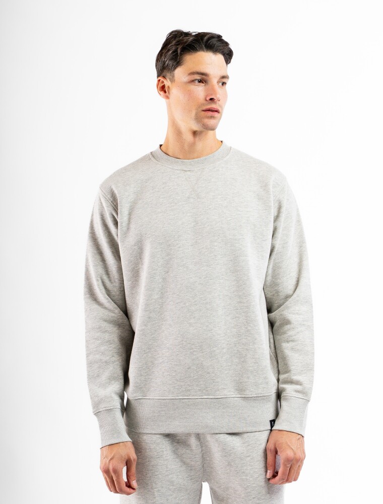 Buzo de Felpa Liso Sidney Gris Claro Melange