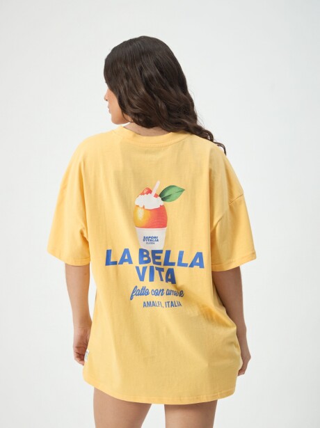 REMERA OVERSIZE BELLA VITA AMARILLO
