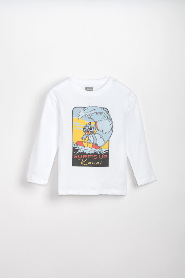 Remera estampada Surf Blanco