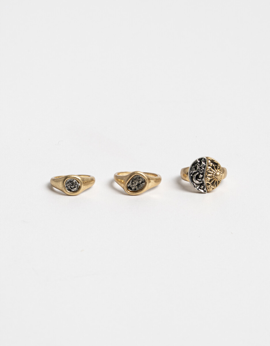 Sets Anillos 3 Bicolor 