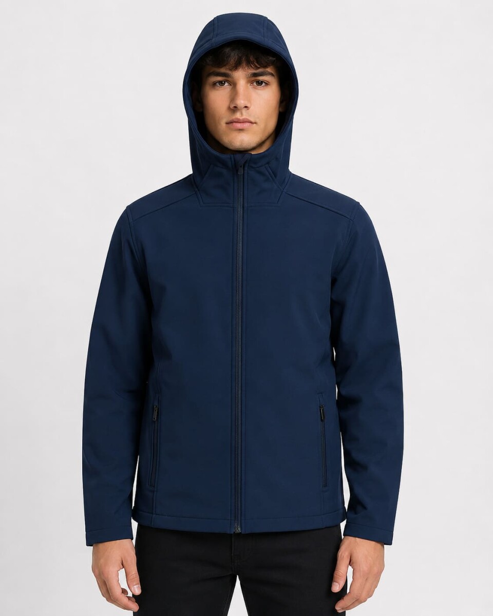 Campera Neopreno Con Capucha - Azul Marino 