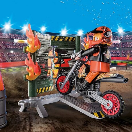 Set Playmobil Moto con Pared de Fuego Starter Pack 001