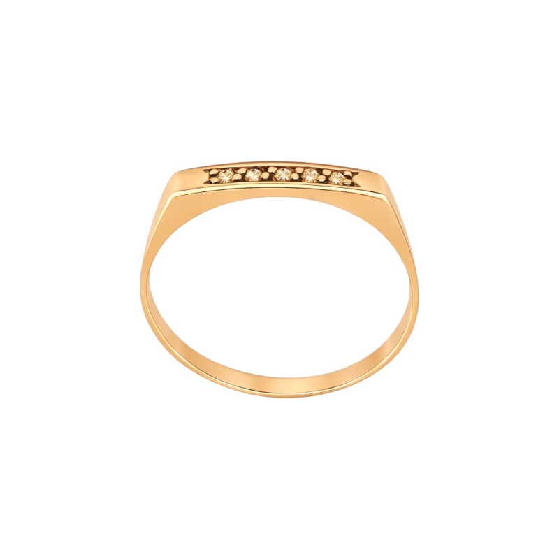 Anillo Sin Fin-Oro bajo-Piedra zirconia-AN8001 conpiedra