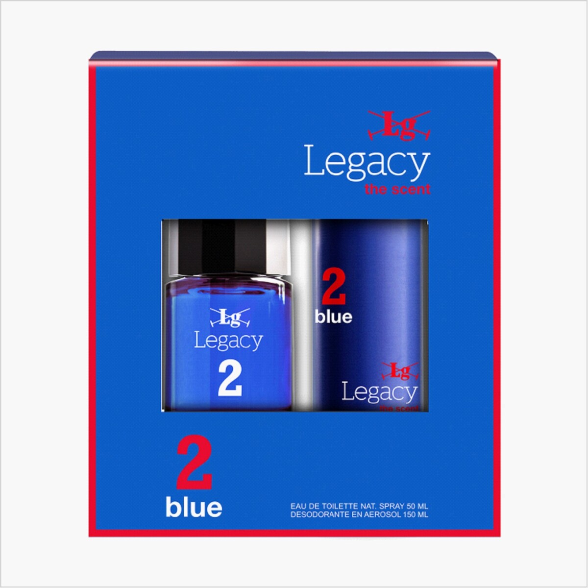 Perfume Legacy Cofre 2 Blue Natural Edt 50ml 