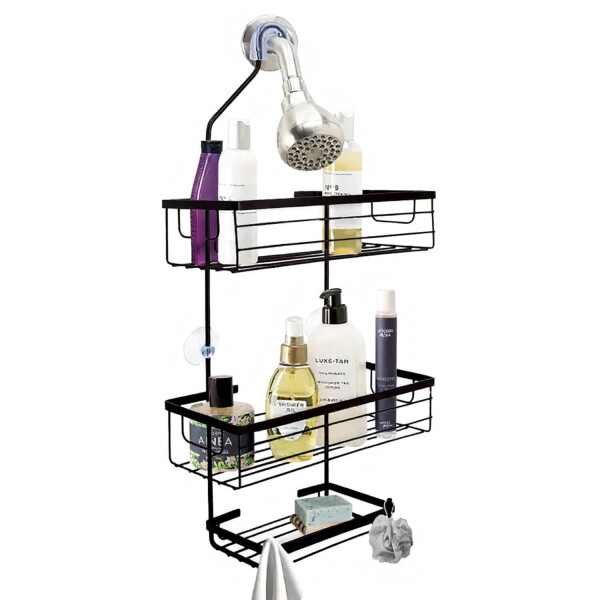 Organizador De Ducha Colgante 3 Niveles Jabonera Baño Acero Imback Color Negro Organizador De Ducha Colgante 3 Niveles Jabonera Baño Acero Imback Color Negro