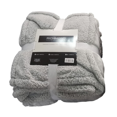 Frazada Flannel con Corderito King Size Richmond 240 x 260 cm GRIS