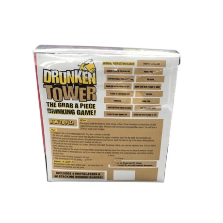 TORRE DE MADERA DRUNKEN TOWER JUEGO DE MESA PARA FIESTAS TORRE DE MADERA DRUNKEN TOWER JUEGO DE MESA PARA FIESTAS