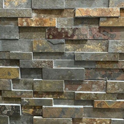 PIEDRA NATURAL ARDOSIA PARA PARED 15X55 GAMAS DE MARRON