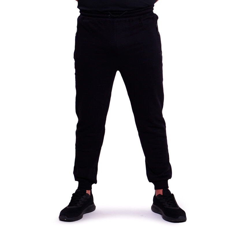 Pantalón Hombre Diadora Con Puño Y Felpa Negro