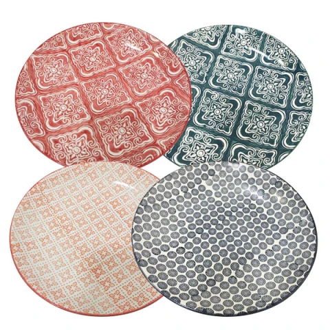 Plato Llano Grande de Porcelana - Diseños Surtidos SURTIDOS
