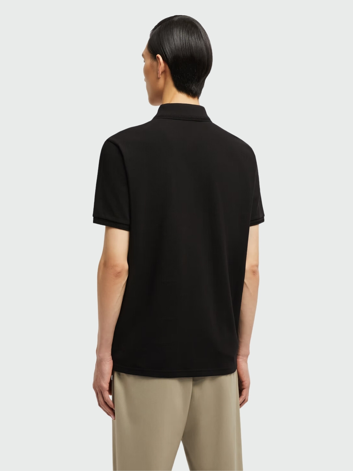 Moncler - Remera polo confeccionada en piqué de algodón Negro