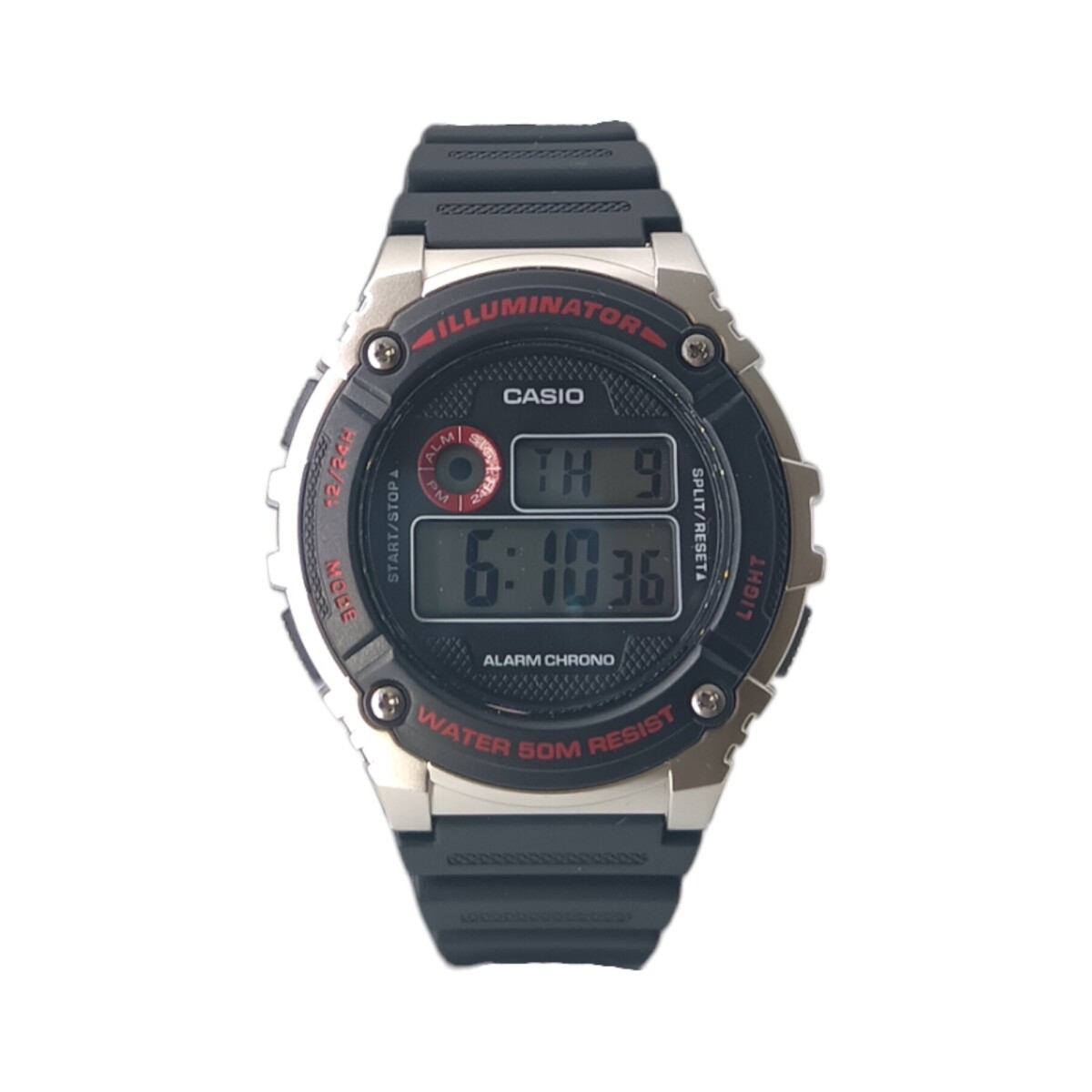 CASIO W-216H-1CVDF - plateadocombinado 