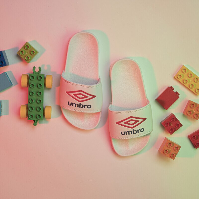Chanclas Infantiles Umbro Locker Room Blanco - Rojo - Azul Marino