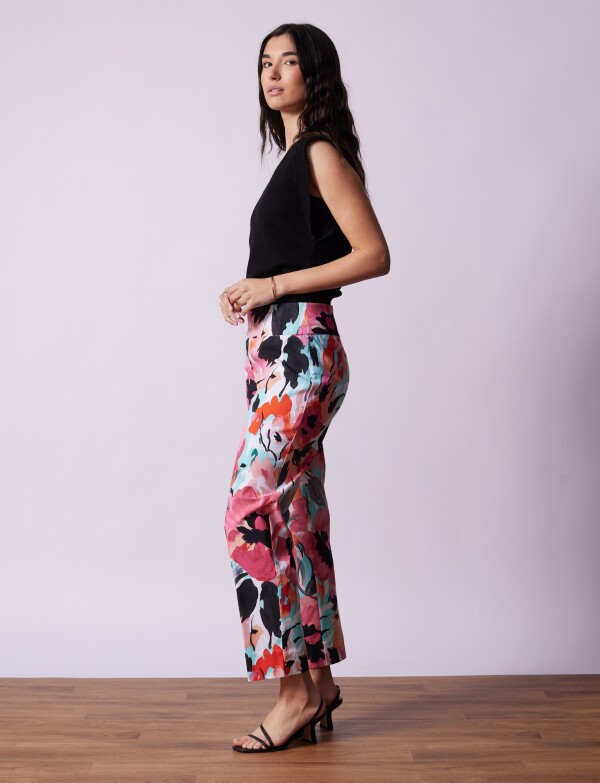 Pantalon Print MULTI/ROSA