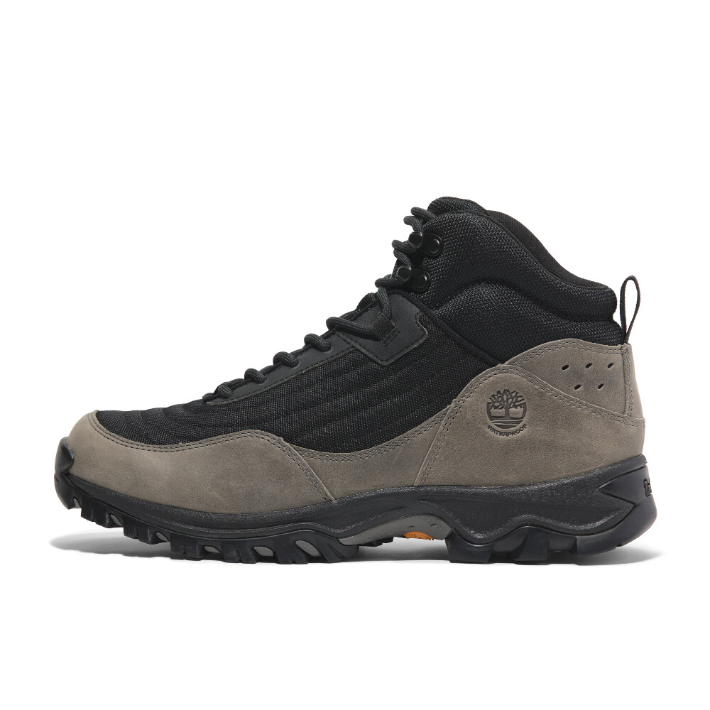 Botas Mid Lace Up Waterproof Hiking Hombre Black Mesh W Md Grey