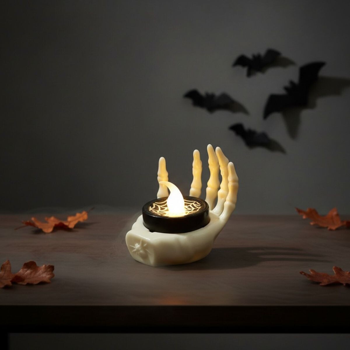 Vela Led Mano Halloween - Blanca 