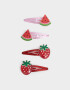 Hebillas Infantiles Con frutas Set De Hebillas Tic Tac De Frutas - Combinacion Bicolor