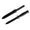 Cuchillo militar Cobra en polímero, hoja dentada Negro
