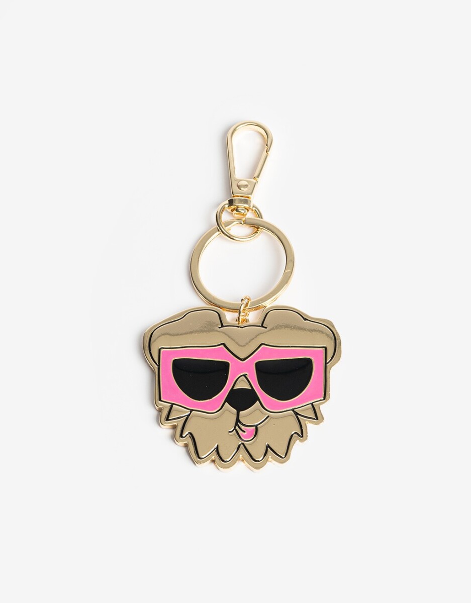 Llavero Y Bag Charm De Perro Con Anteojos 