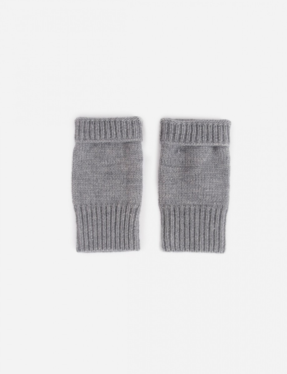 Guantes mitones tejidos - gris 