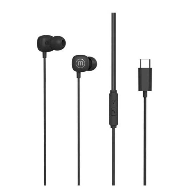 Auricular Maxell Square c/mic Type-c Negro N348566 Auricular Maxell Square c/mic Type-c Negro N348566