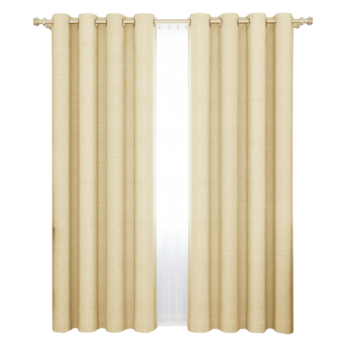 Set x2 Cortina Blackout 140x230 Cm Living Dormitorio - Beige 