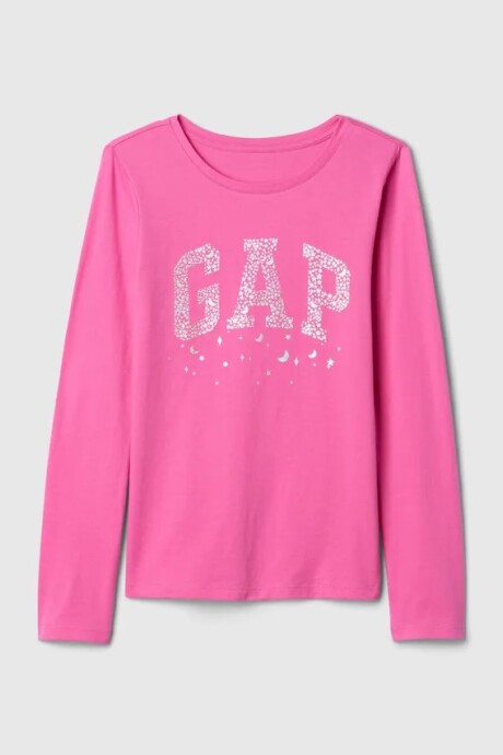Remera Gràfico Manga Larga Niña Happy Pink