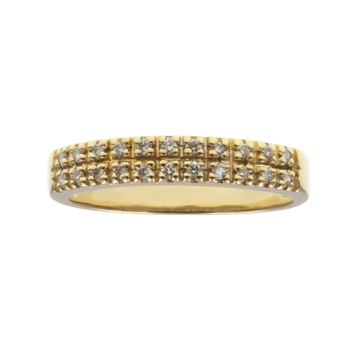 Anillo de oro amarillo 18k. con brillantes N8898 