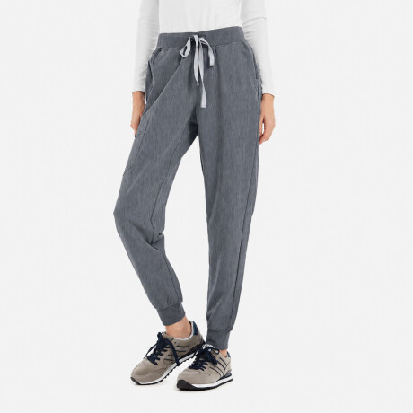 PANTALON KORI DAMA CON PUÑO gris jaspeado