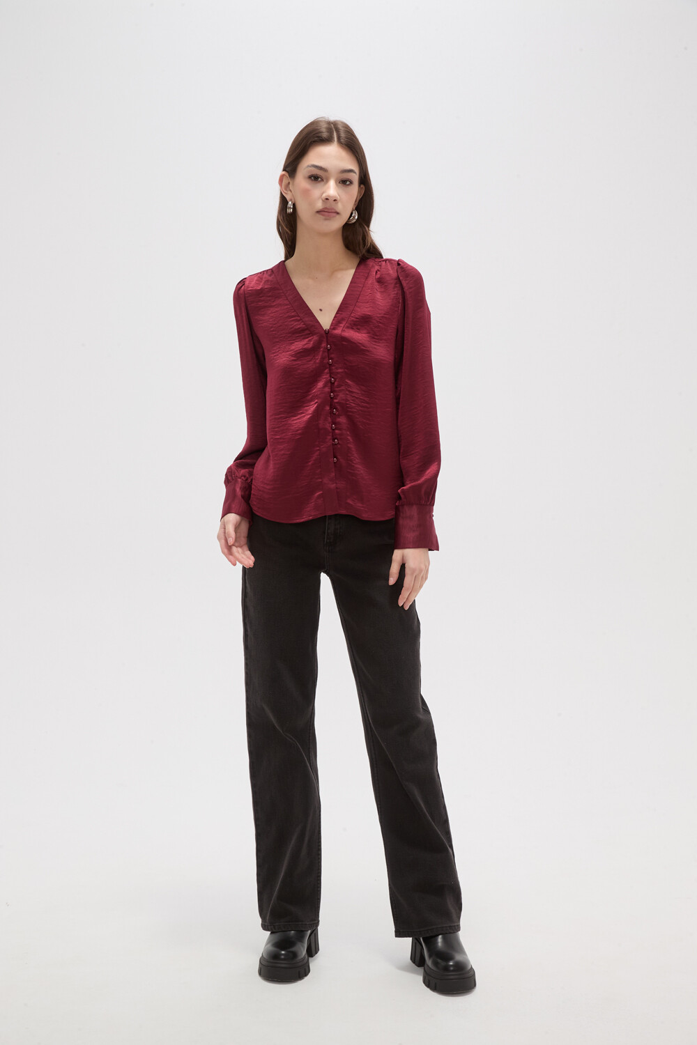 Camisa Senia Bordeaux