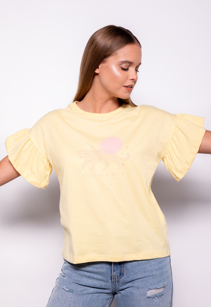 REMERA FRANME - AMARILLO PASTEL 