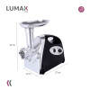 Picadora De Carne Eléctrica Lumax 800w Inoxidable Picadora De Carne Eléctrica Lumax 800w Inoxidable