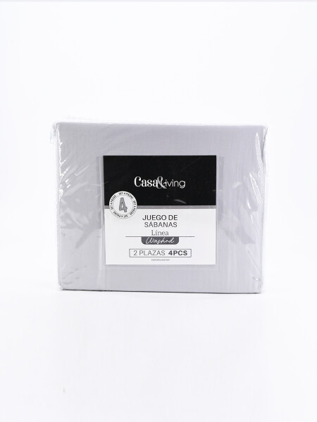 SABANAS JUEGO WASH 2 PLAZAS GRIS