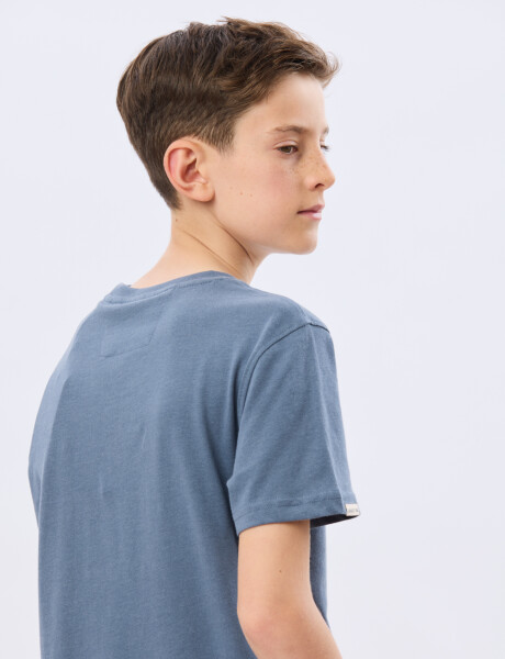 REMERA ESTAMPADA DE ALGODÓN Piedra