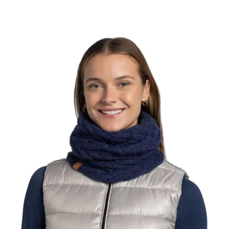 Bufanda Buff Knitted & Fleece Caryn Midnight Azul