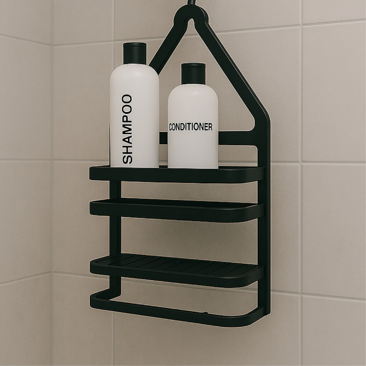 Porta shampoo colgante - NEGRO 