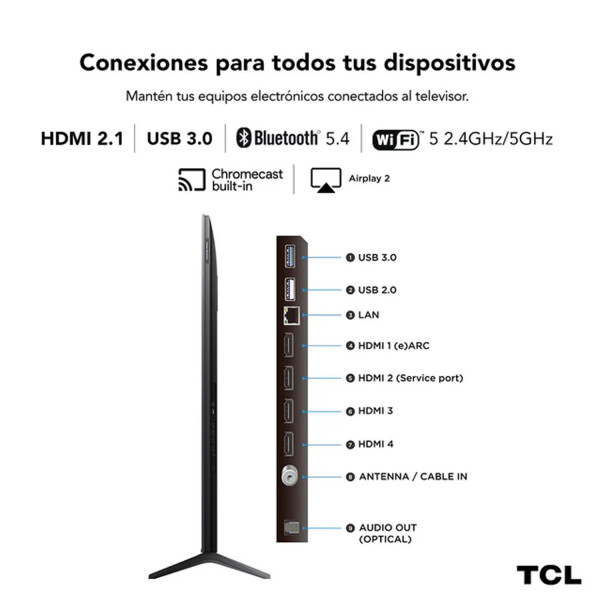 Smart Tv Tcl 65c6k Qled Con Miniled Google TV 65 TCL MINILED 65C6K 4K