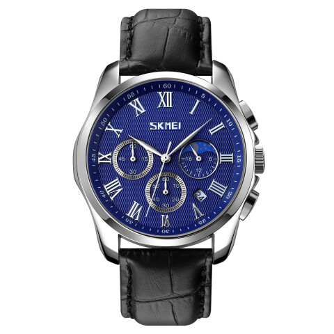 Reloj Skmei 9260BKBU para hombre con correa de cuero Reloj Skmei 9260bkbu Para Hombre Con Correa De Cuero