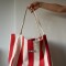MAXI BOLSO RAYAS BLANCO Y ROJO