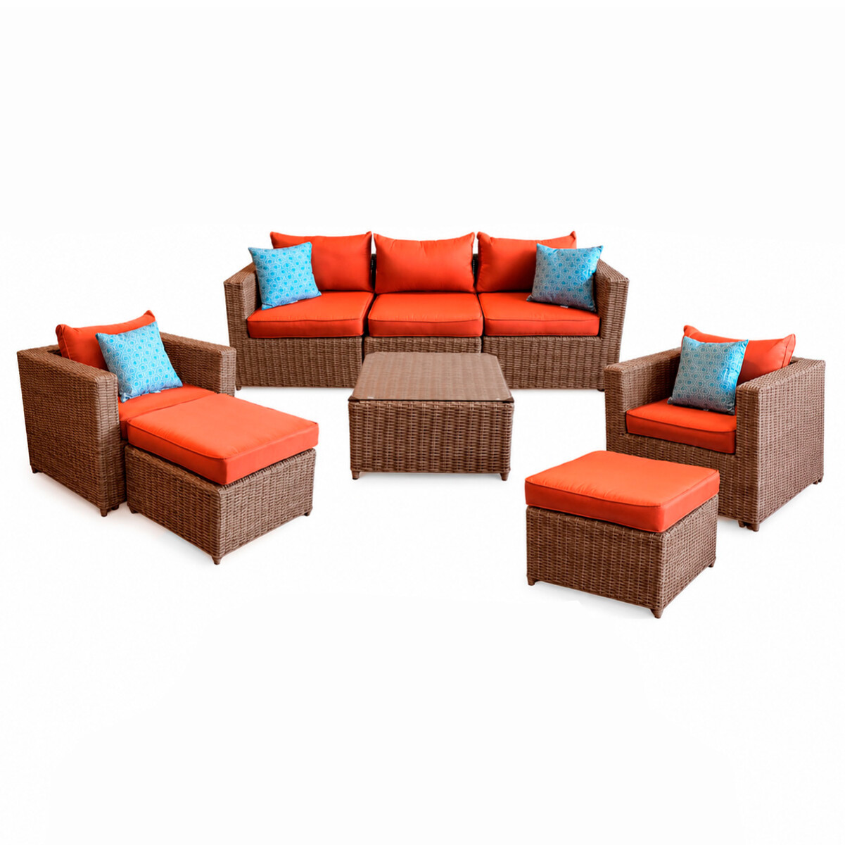 Juego de living de rattan 