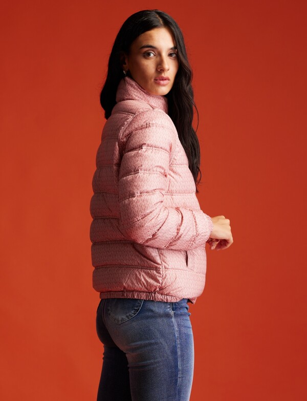 Campera Plumas Reversible ROSA