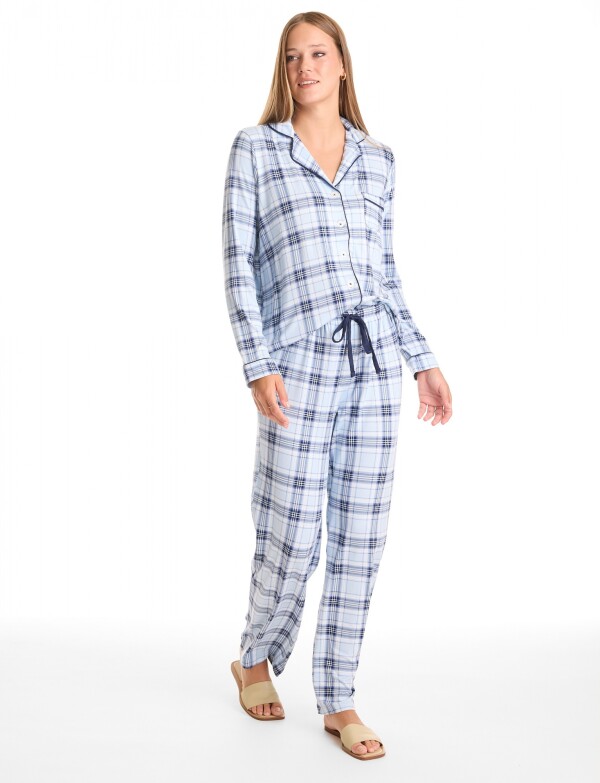 Pijama Con Pantalon CELESTE/MULTI